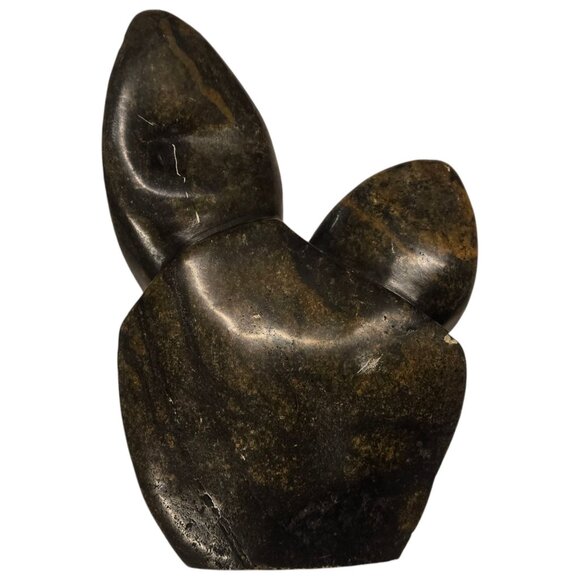 Carved Stone Family Sculpture Trio Statue Home Decor Carving 8 inch - Picture 12 of 16